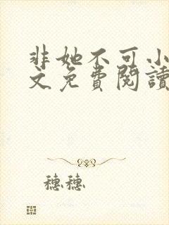 非她不可小说全文免费阅读