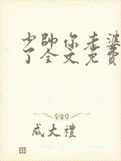 少帅你老婆又跑了全文免费了阅读全文