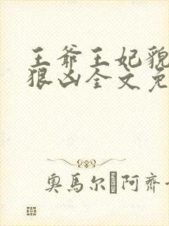 王爷王妃貌美还狠凶全文免费阅读下载