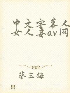 中文字幕人妻熟女人妻av网