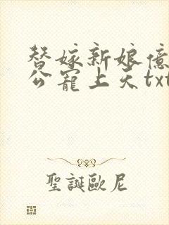 替嫁新娘亿万老公宠上天txt全文下载