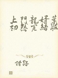 上门龙婿叶辰萧初然完结版txt免费下载