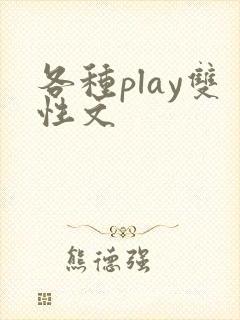 各种play双性文封面