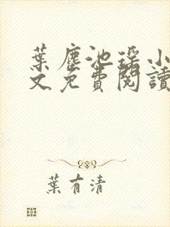 叶尘池瑶小说全文免费阅读txt封面