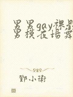 男男gay裸体男模夜场舞男封面