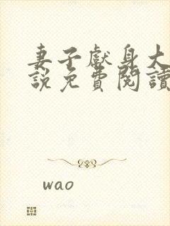 妻子献身大师小说免费阅读最新章节封面