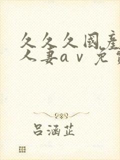 久久久国产精品人妻aⅴ免费