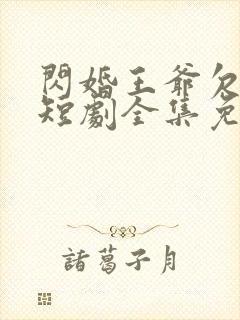 闪婚王爷欠收拾短剧全集免费观看