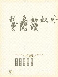 我妻如奴外篇免费阅读封面