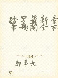 踏星最新章节 笔趣阁全本小说封面