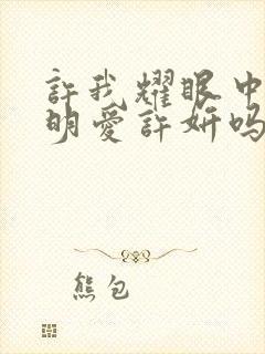 许我耀眼中沈皓明爱许妍吗