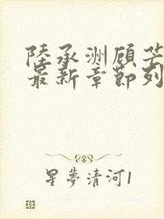 陆承洲顾芒小说最新章节列表封面