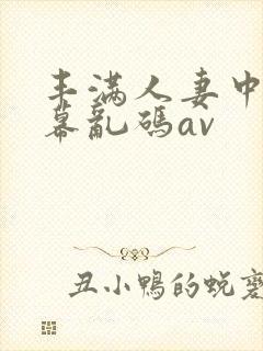 丰满人妻中文字幕乱码av