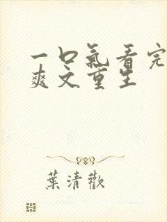 一口气看完小说爽文重生