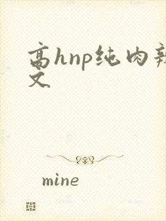 高hnp纯肉辣文