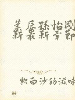 叶辰孙怡刚刚更新最新章节免费阅读封面