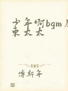 少年啊bgm房东太太