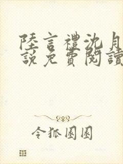 陆言礼沈月慈小说免费阅读最新章节