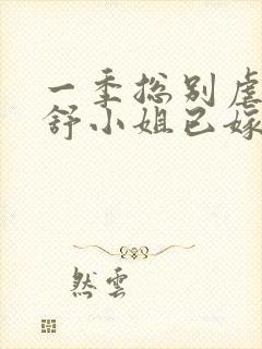 一季总别虐了,舒小姐已嫁人