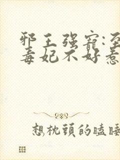 邪王强宠:至尊毒妃不好惹