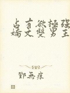 占有欲极强的病娇文双男主