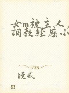 女m被主人虐玩调教经历小说