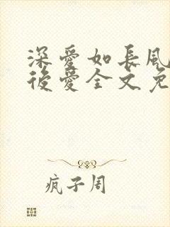深爱如长风先婚后爱全文免费阅读