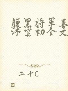 腹黑将军喜当爹沐云初全文免费阅读