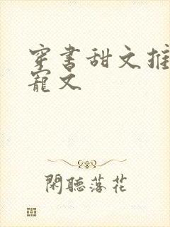 穿书甜文推荐甜宠文