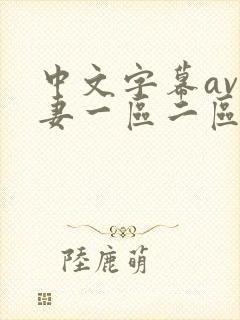 中文字幕av人妻一区二区