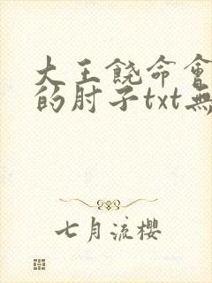 大王饶命会说话的肘子txt无删减封面
