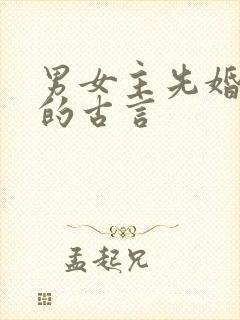 男女主先婚后爱的古言