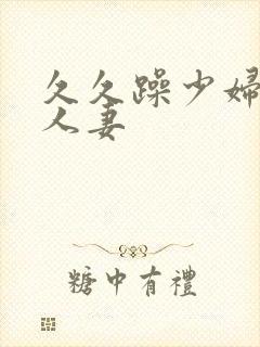 久久躁少妇熟女人妻