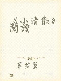 《小清欢》免费阅读