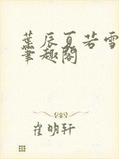 叶辰夏若雪顶点笔趣阁封面