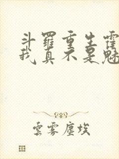 斗罗重生霍雨浩我真不是魅魔笔趣阁免费