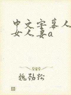 中文字幕人妻熟女人妻a