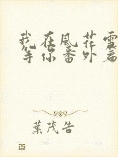 我在风花雪月里等你番外篇