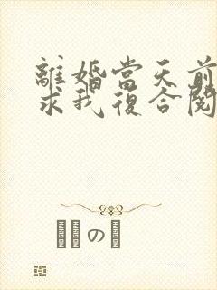 离婚当天前夫跪求我复合阅读全文