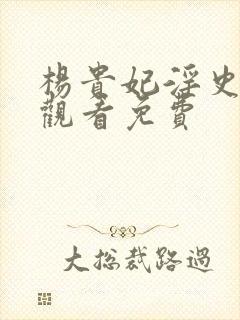 杨贵妃淫史在线观看免费