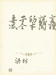 妻子的谎言无删减全本阅读