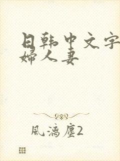 日韩中文字幕熟妇人妻封面