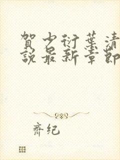 贺少衍叶清栀小说最新章节免费阅读