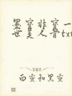 墨宝非宝一生一世美人骨txt