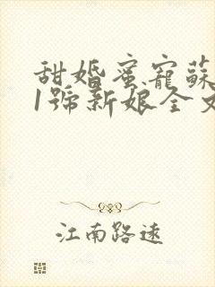 甜婚蜜宠苏少的1号新娘全文阅读