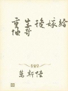 重生后嫁给渣男他哥