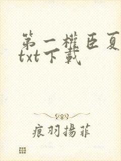 第一权臣夏景昀txt下载