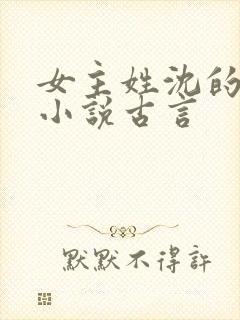 女主姓沈的重生小说古言