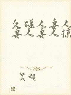 久碰人妻人妻人妻人妻人掠