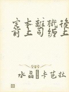 完本离职后我被前上司缠上了封面